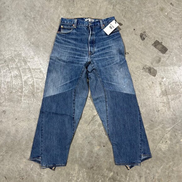 $675 NWT RE/DONE x LEVI'S INDIGO ENGINEERED TAPER JEANS SZ 27 - Picture 1 of 9